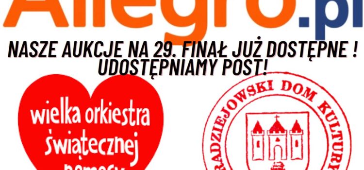 Aukcje RDK na WOŚP 2021 na serwisie allegro