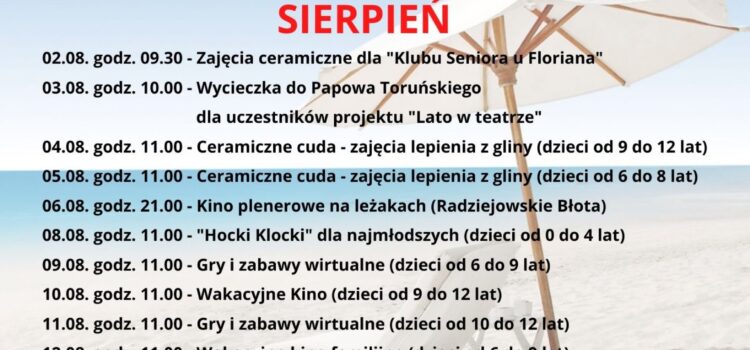 Program wakacyjny – sierpień 2022