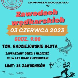 Zawody wędkarskie – 3 czerwca 2023