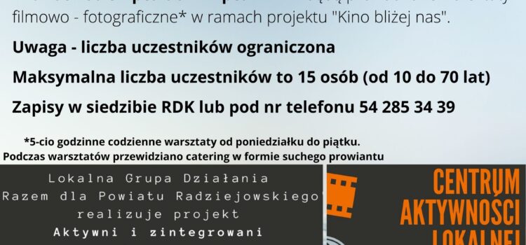 Nabór na warsztaty w ramach Centrum Aktywności Lokalnej