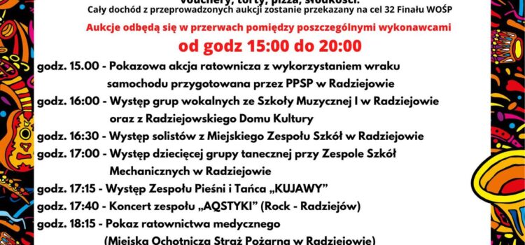 Program na 32. Finał WOŚP w RDK Program na 32. Finał WOŚP w RDK