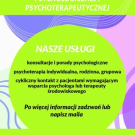 Usługi psychologa i psychoterapeuty w RDK