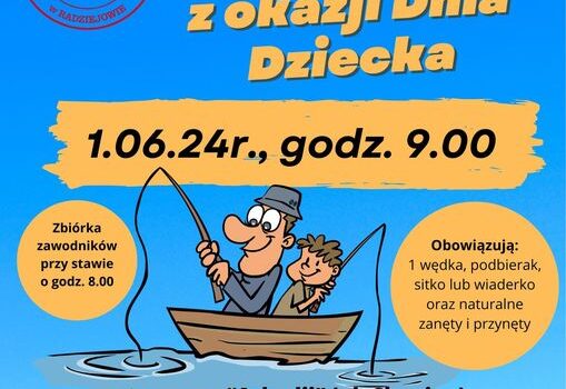 Zawody wędkarskie z okazji Dnia Dziecka