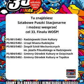 Puszki stacjonarne WOŚP