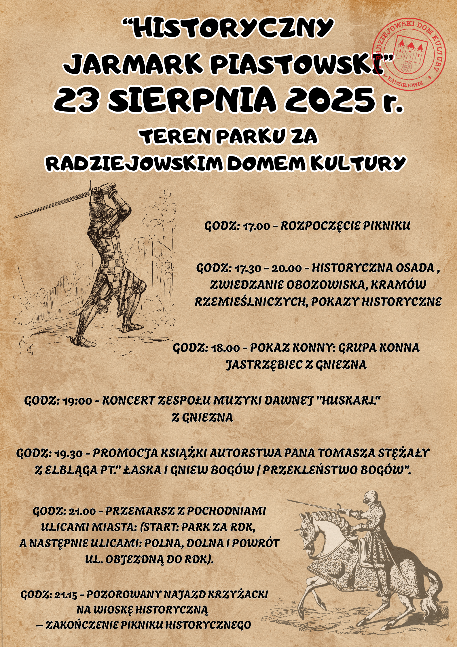 Historyczny Jarmark Piastowski – 23 sierpnia 2025